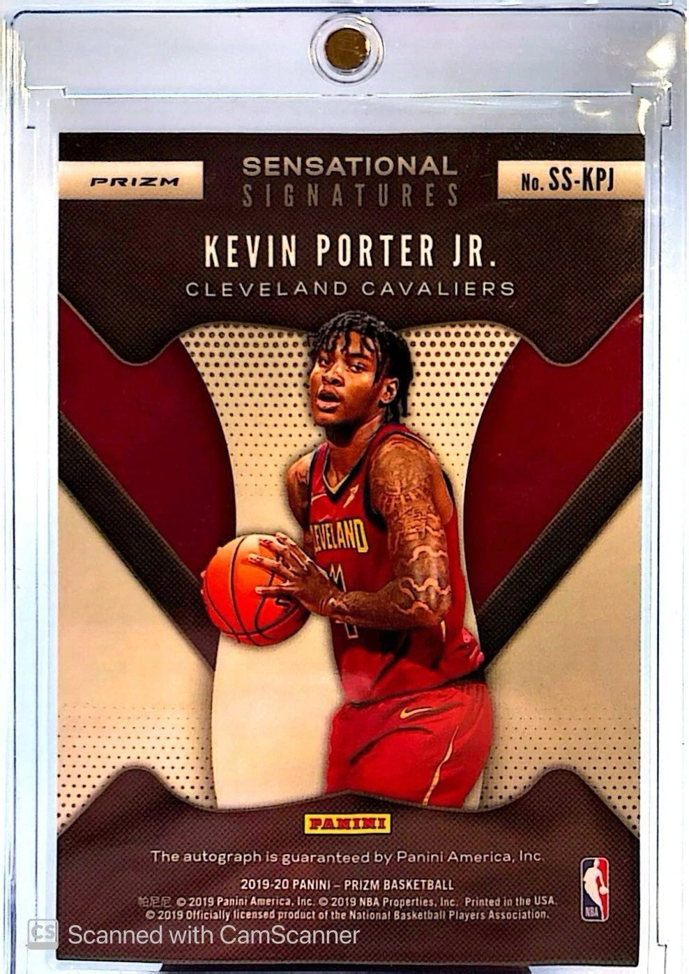 Kevin Porter Jr Milwaukee 2019-20 Prizm Rookie Signatures Blue Shimmer Auto